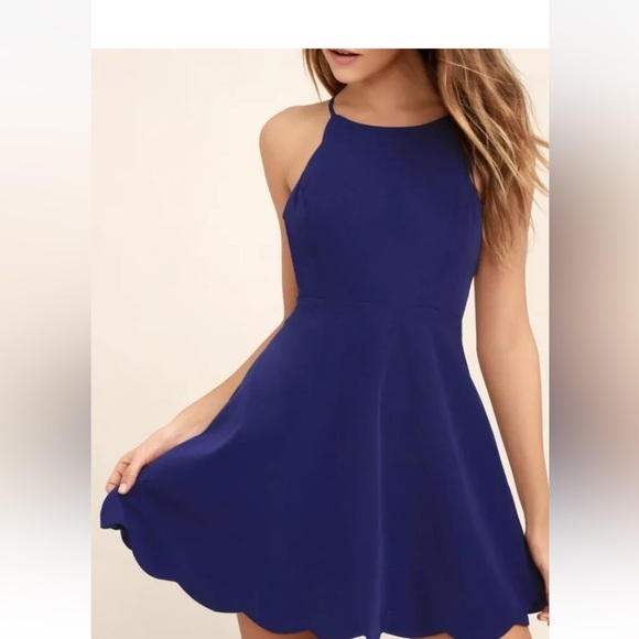 LuLu’s Play on Curves Royal Blue Dress - Picture 1 of 9